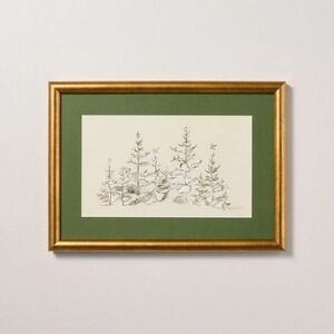 10x14 Tree Sketch Framed Christmas Wall Art - Hearth & Hand Magnolia, Target